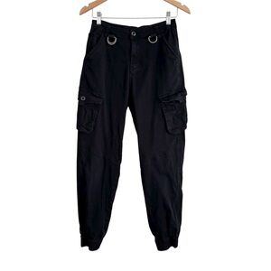 American Bazi Black Cargo Jogger Pants